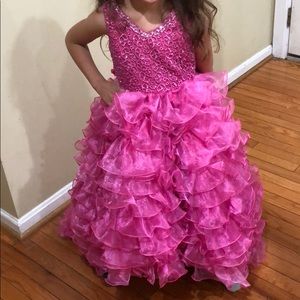 Pink waterfall dress